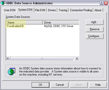 ODBC Data Source Administrator