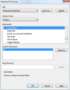 F5 keyboard shortcut for Script Editor palette
