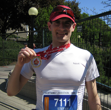 With my Finishers Medal just outside Confederation Park